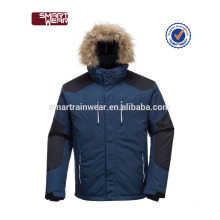 Fabricante moda walkhard a prueba de viento impermeable sudadera con capucha de esquí nieve cremalleras chaqueta para hombres.